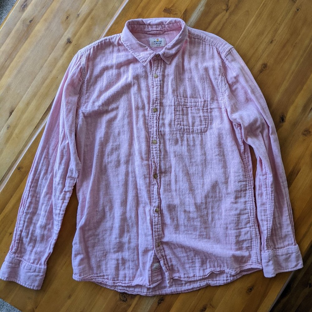Marine Layer Button Down - Pink